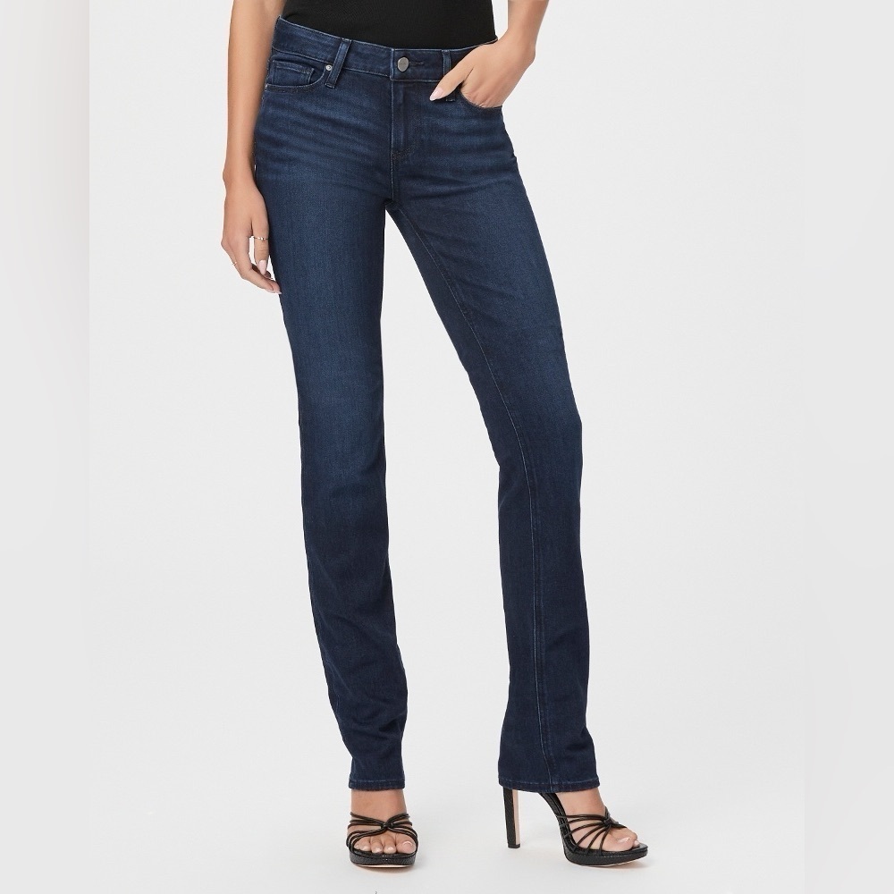 Paige Skyline Dark Wash Straight Leg Size 4 Waist 27” Denim Jeans